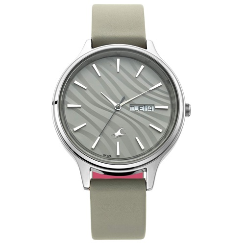 Elegant Fastrack Ruffles Grey Dial Womens Watch