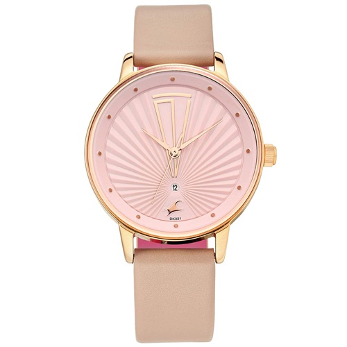 Attractive  Ruffles Collection Analog Pink Dial Womens Watch