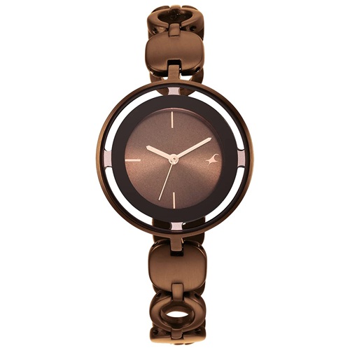 Impressive  Glitch Analog Brown Dial Womens Watch