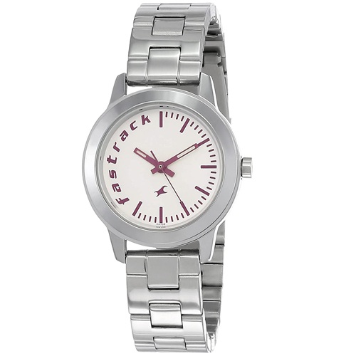 Trendy Fastrack Fundamentals White Dial Ladies Analog Watch