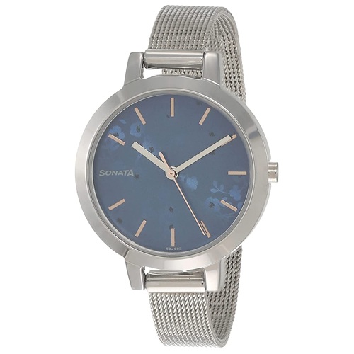 Glamorous Sonata Silver Linings Blue Dial Womens Watch